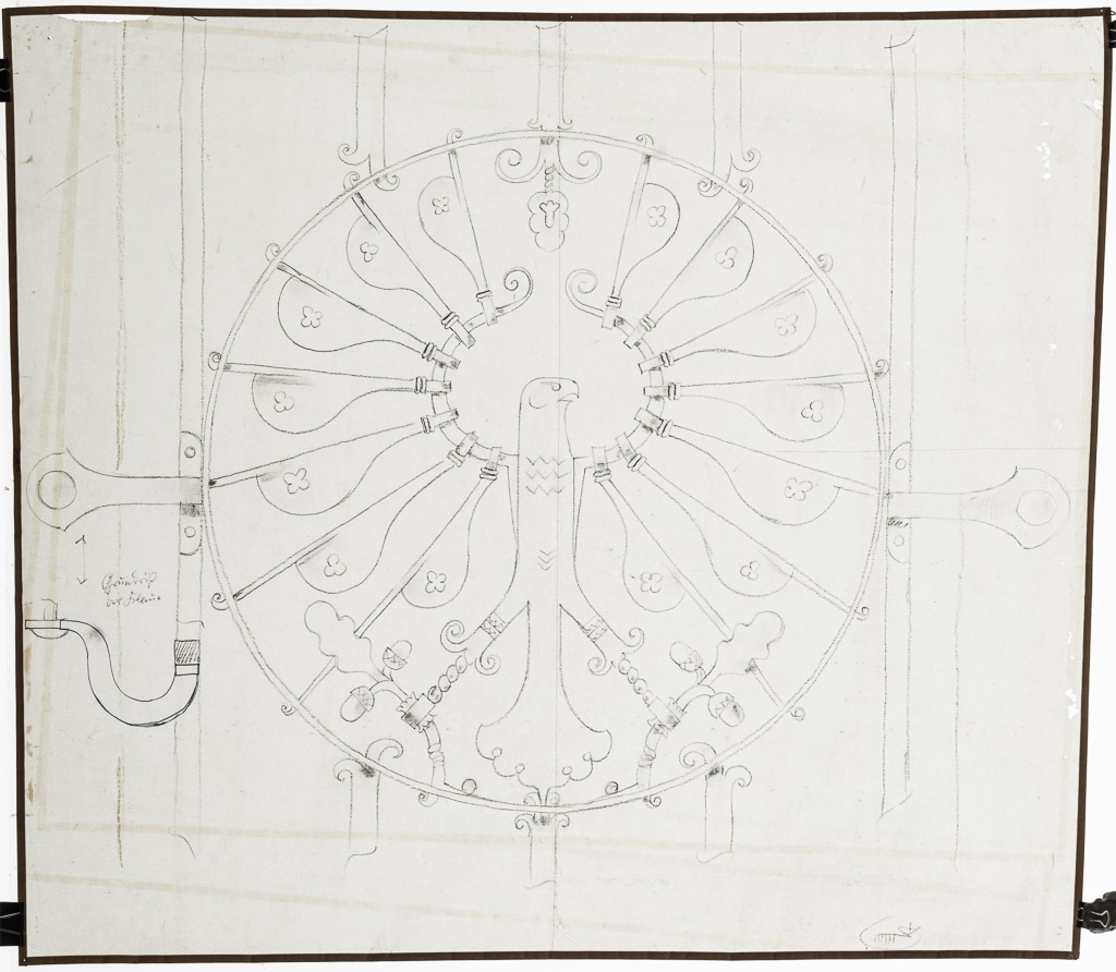 Bleistiftzeichnung 70x77 cm, Reichsadler