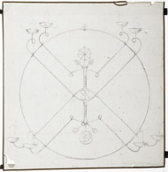 Bleistiftzeichnung 80x76 cm, „Hochzeitsleuchter“