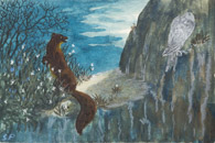 Mader und Habicht, Tusche 10x15 cm