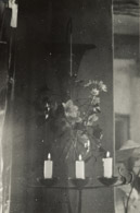 Wandleuchter mit Vase